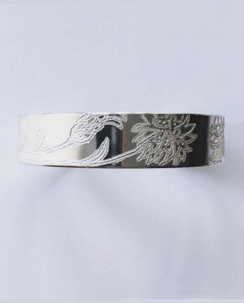 Sterling Silver Cornflower cuff bracelet