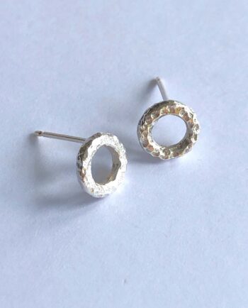 small circle stud earrings