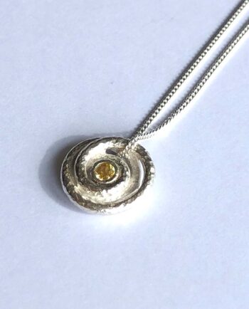 small loop pendant with citrine