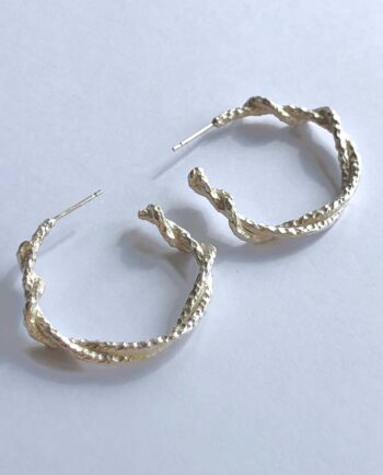 large twisted hoop studs