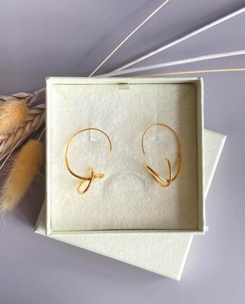 3d vine drop earrings