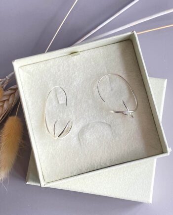 silver drop earrings